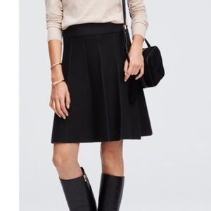Ann Taylor Petite Pleated Sweater Black Skirt